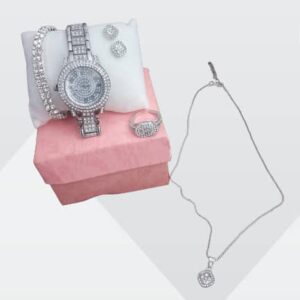 women's wrist watch  bracelet , earrings and necklace