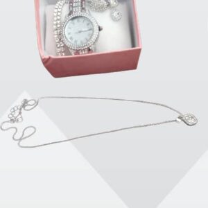 women's wrist watch bracelet , earrings and necklace