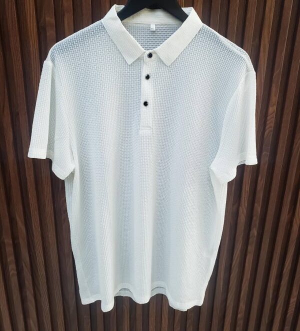 MESH ICE SILK POLO SHIRT - Image 3