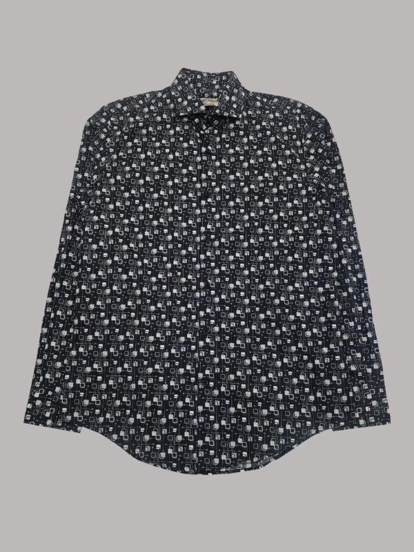 Geometric printed causal shirt