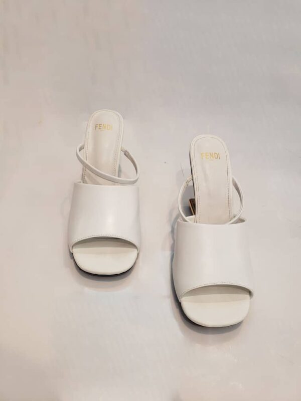 White with gold sandal heel