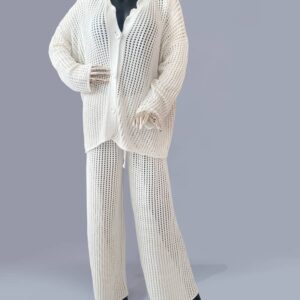 Kittened wool pant suit