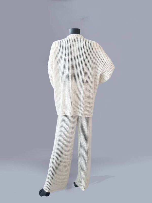 Kittened wool pant suit