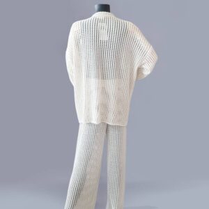 Knitted wool pant suit