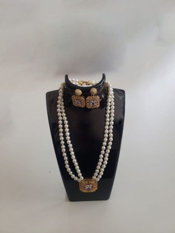 Pearl beads jewelry set - Image 3