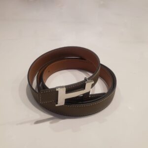 Hermes H buckle Leather Belt for women