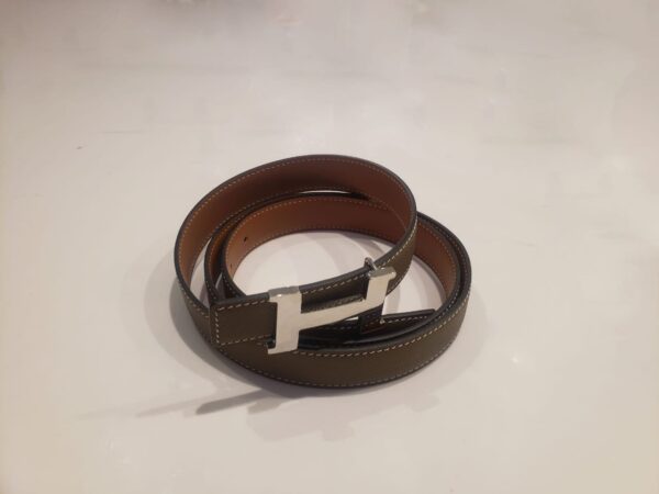 Hermes H buckle Leather Belt for women - Image 2