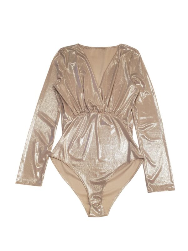 metal gold sexy bodysuit