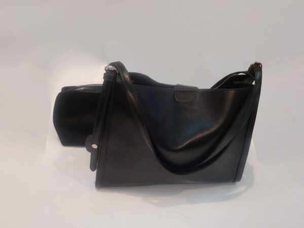 Black potable handbag