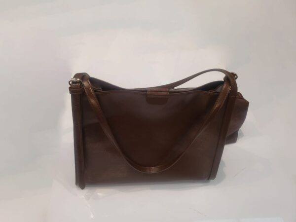 Brown potable handbag