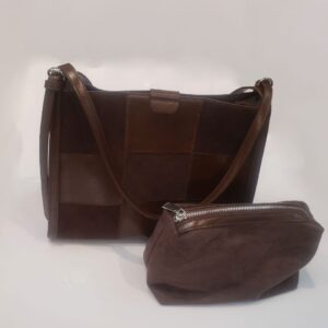 Brown potable handbag