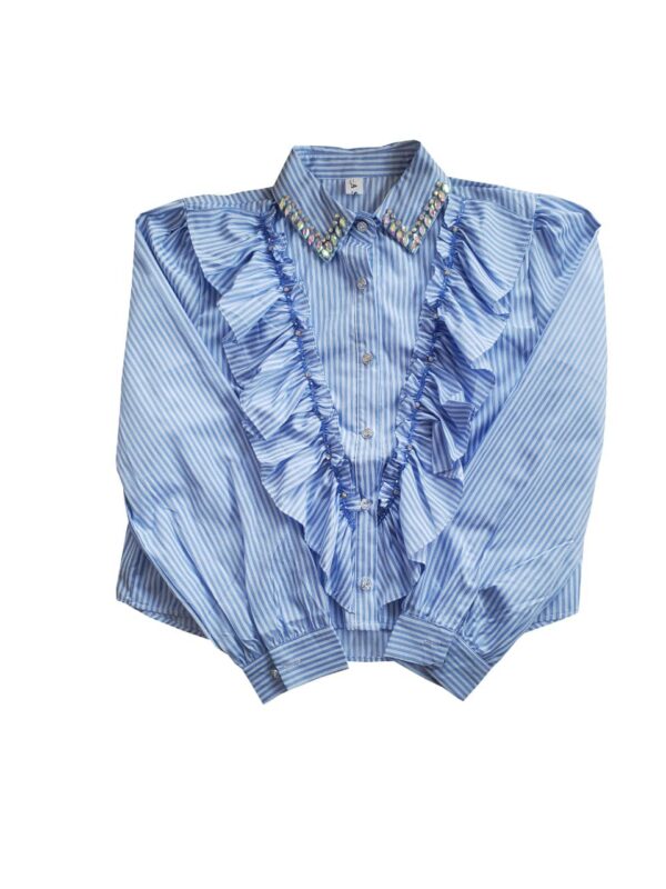 Fashion blue shirt - Image 2