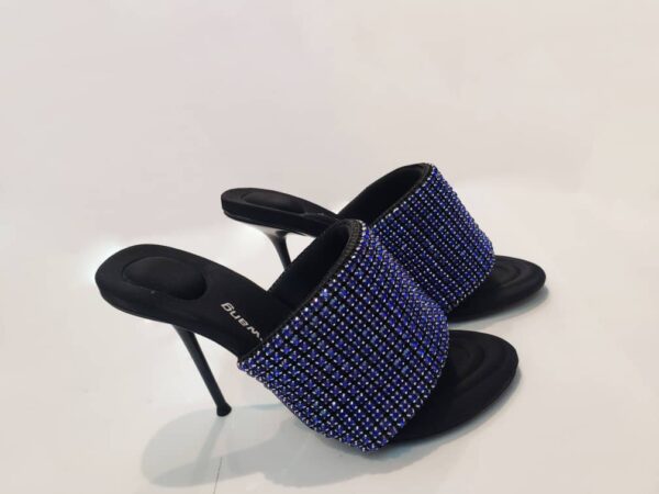 Blue Fish mouth Rhinestone woman high heels