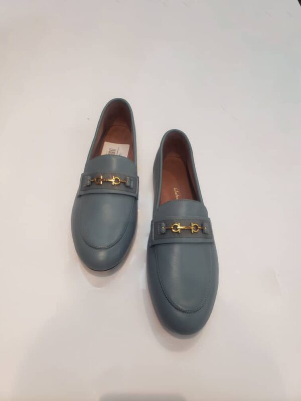 Gray fashion woman loafers (flat shoe) - Image 2