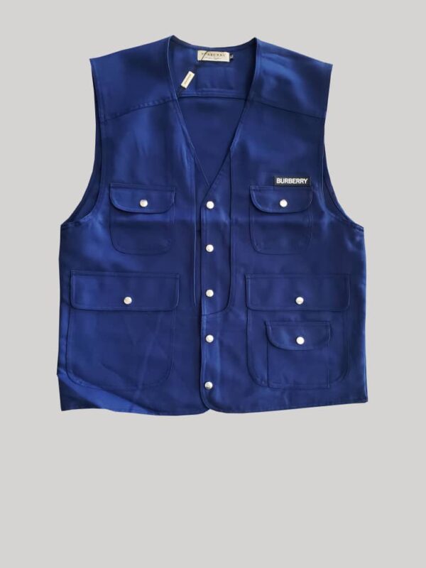 Blue sleeveless vest