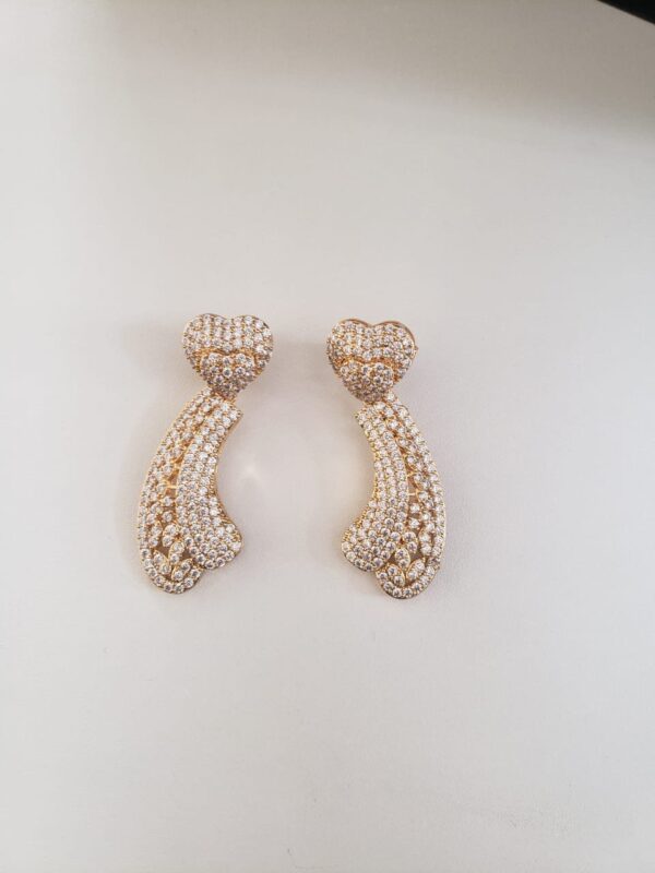 Gold Crystal stone earring