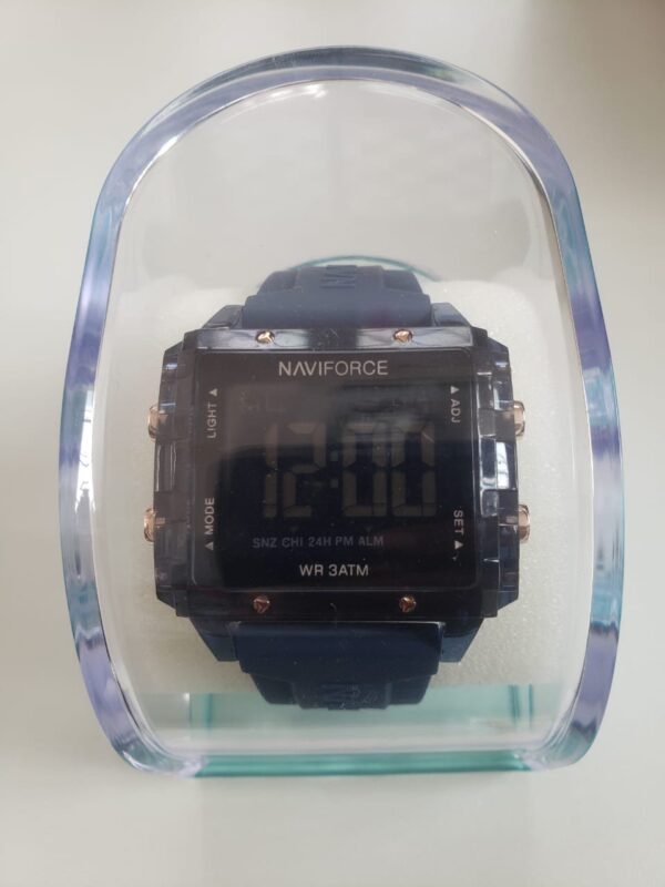 Blue Naviforce digital watch LCD (unisex)