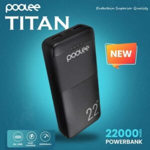 POOLEE 22000MAH Power Bank Titan Type-C In/out Fast Charging