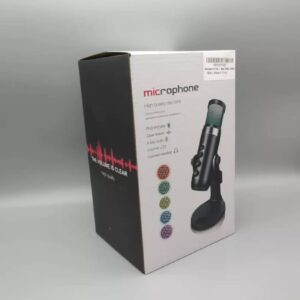 Aoliget USB Microphone for PC, Gaming, Mac, YouTube – Black