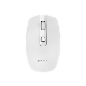 Porodo 2.4G Wireless & Bluetooth Rechargeable Mouse – White