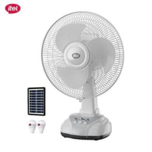 itel 12-Inch Countertop Energy Storage Fan – White