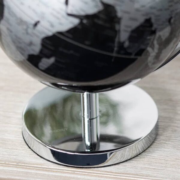 18.5cm (Height) Black and Silver Globe Ornament ,Decorative world  globe - Image 4